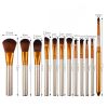 12pcs Makeup Brushes Set Pro Powder Foundation Eyeshadow Eyeliner Lip Brush Tool - default