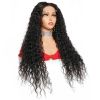 HD Human Hair waterwave 10 14 16 20 30 Inch Waterwave Curly Half Transparent Glueless 4*4 Frontal 4x4 Lace Front Closure Wig - 28 Inches (711mm) (+$15
