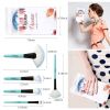 32pcs blue makeup brushes - default