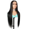 Glueless Transparent HD 4*4 Frontal 4x4 Lace Front Brazilian Real Human Hair Yaki Kinky Straight Closure Wig For Black Women - 18 Inches (453mm)(+$37.