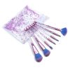 7pcs Crystal Makeup Brushes Kit Cosmetic Eyeshadow Powder Foundation Brush Set - default