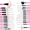 32pcs pink makeup brushes set - default