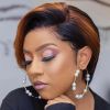 Women Dyed Lace Short Straight Synthetic Wig Hairpiece for Party - Dark