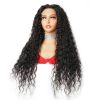 HD Human Hair waterwave 10 14 16 20 30 Inch Waterwave Curly Half Transparent Glueless 4*4 Frontal 4x4 Lace Front Closure Wig - 16 Inches (403mm) (+$16