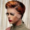 Women Dyed Lace Short Straight Synthetic Wig Hairpiece for Party - Dark
