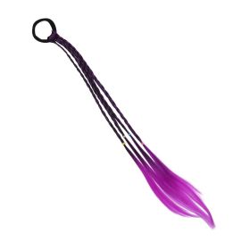 Braid Dirty Braid Show Color Gradual Change Braid High Temperature Silk Pigtail (Color: Purple)