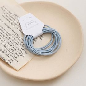 Morandi Color Hair Tie Female Korean Student High-Stretch Macaron Tie Hair Rope (Color: Blue)