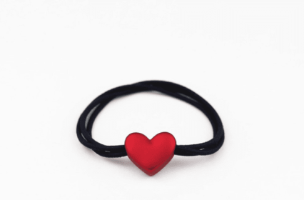 Hair rope hair ring (Option: Love)