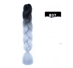 Color Big Braid African Chemical Fiber High Temperature Silk Wig Gradient (Option: B37)