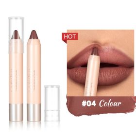 8-color Matte Lipstick Pen Waterproof No Stain On Cup (Option: 04 Style)