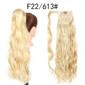 Invisible Velcro Big Wave Ponytail Chemical Fiber Curly Hair (Option: F27613)