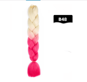 Color Big Braid African Chemical Fiber High Temperature Silk Wig Gradient (Option: B48)