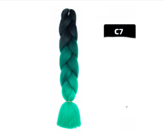 Color Big Braid African Chemical Fiber High Temperature Silk Wig Gradient (Option: C7)