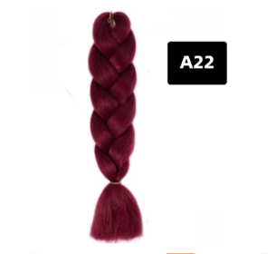 Color Big Braid African Chemical Fiber High Temperature Silk Wig Gradient (Option: A22)